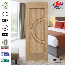 JHK-014 Best Quality France Style Double Moulded Veneer Oak Unequal Double Door Panel